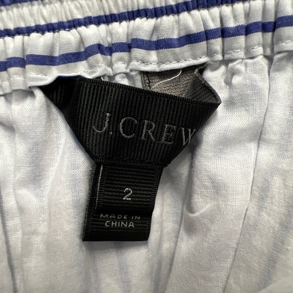 J Crew Blue & White Striped Lagoon Tiered Ruffle Mini Skirt - Picture 3 of 6